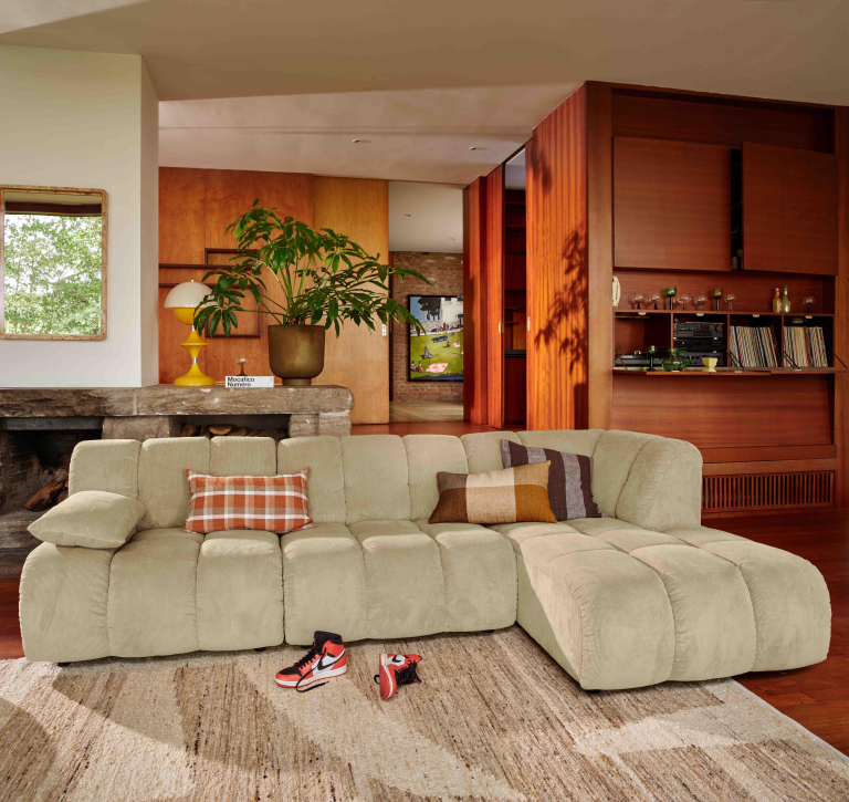 HKliving Wave bank element left divan Wise Blossom