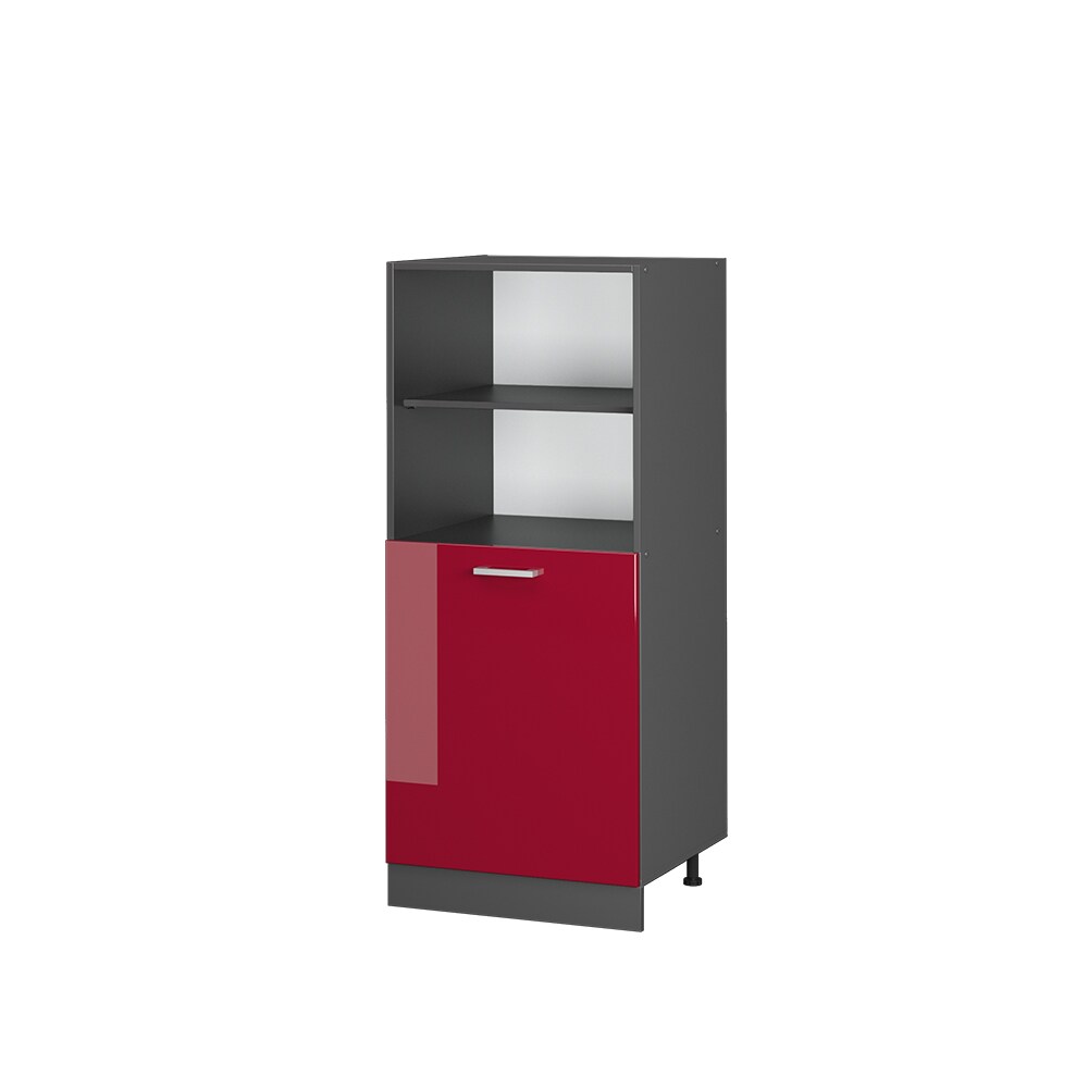 Vicco Backofenumbauschrank Küchenschrank Küchenzeile R-Line 60 cm Anthrazit Bordeaux kleine Tür
