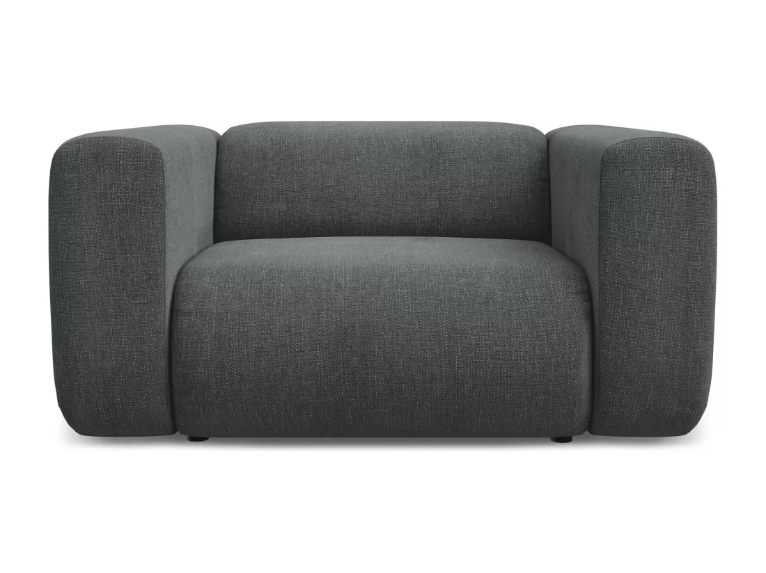 Fauteuil en tissu chenille - graphite - EKAHI