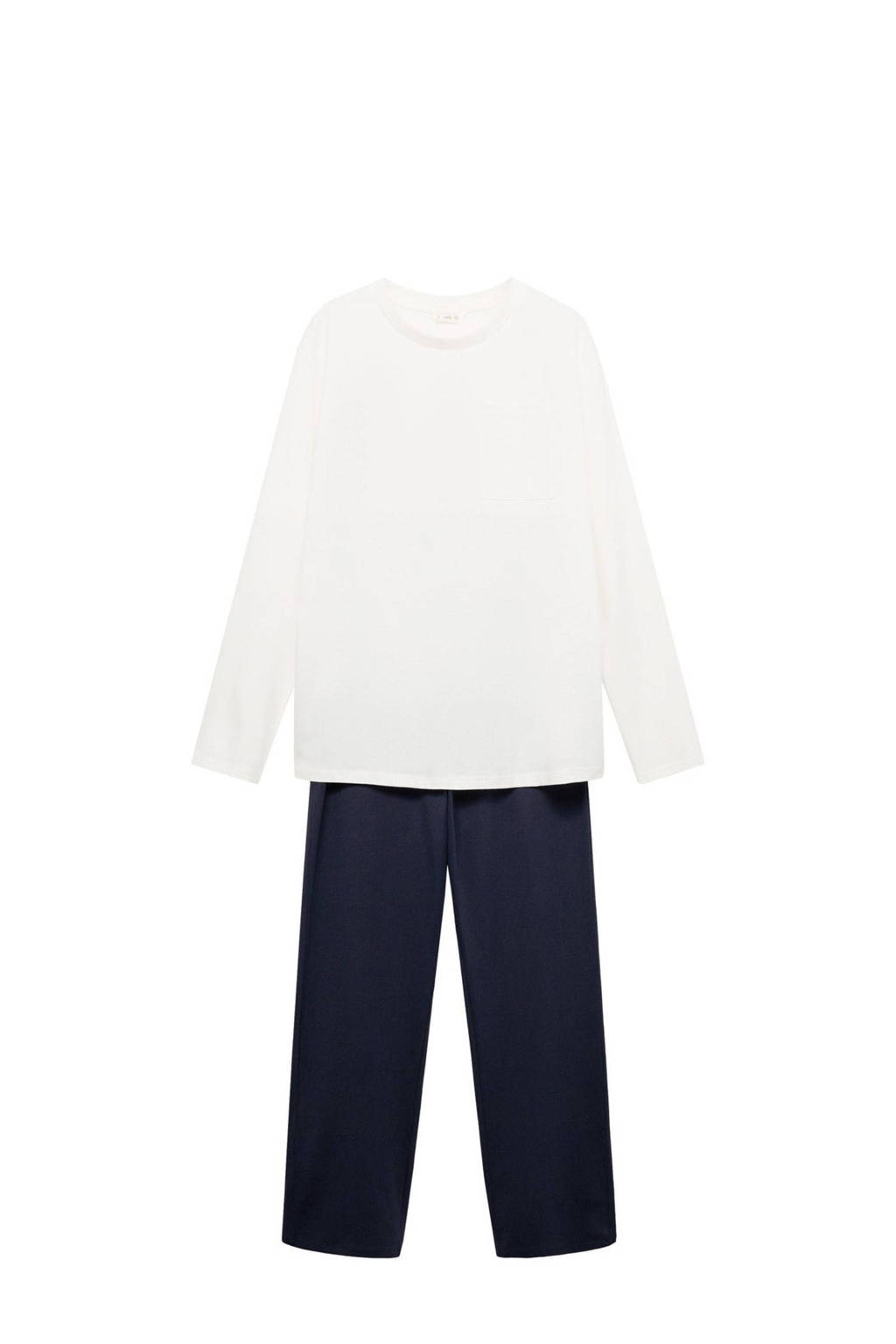 MANGO TEEN pyjama donkerblauw/wit