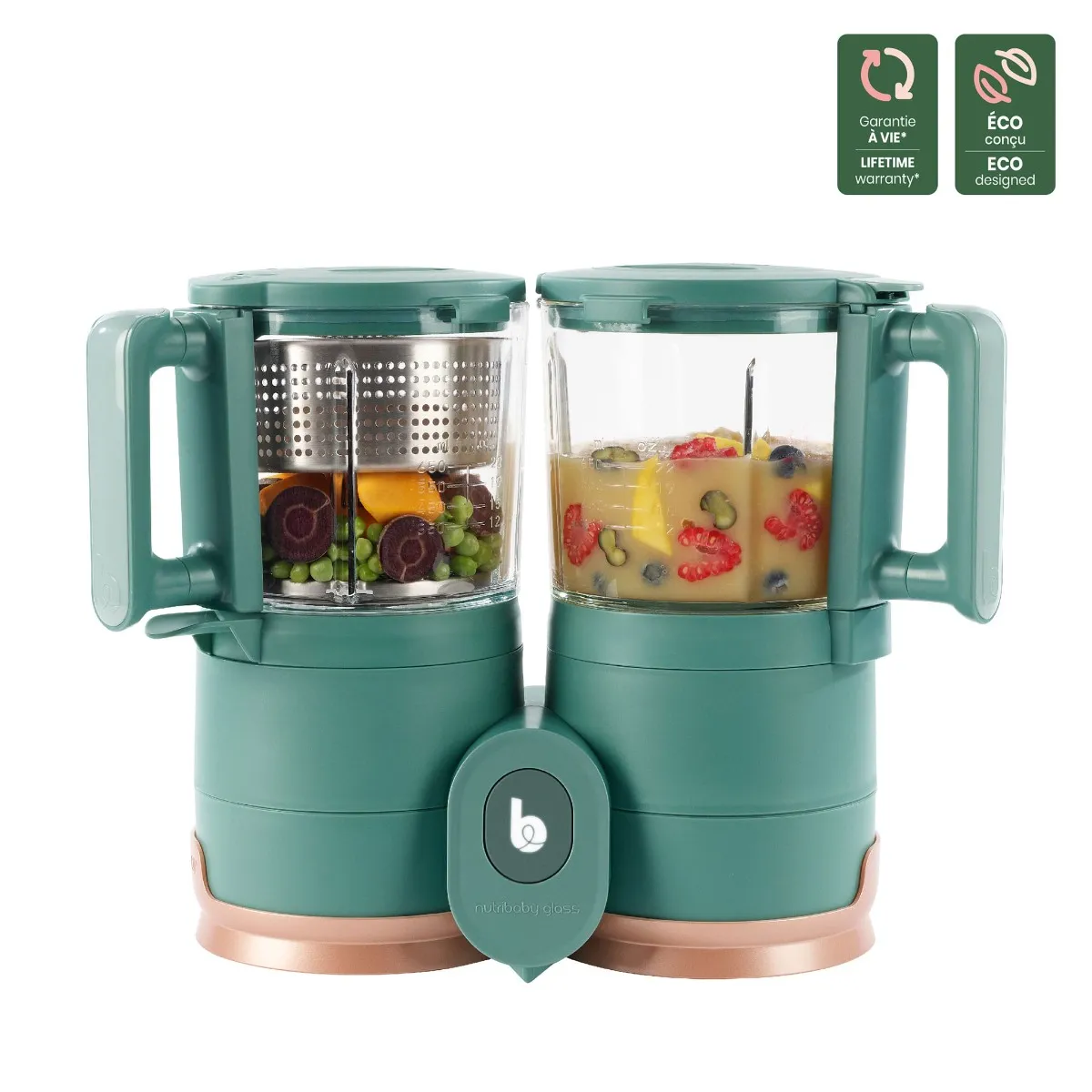 Babymoov Station Repas Duo Nutribaby en Vitre - Vert