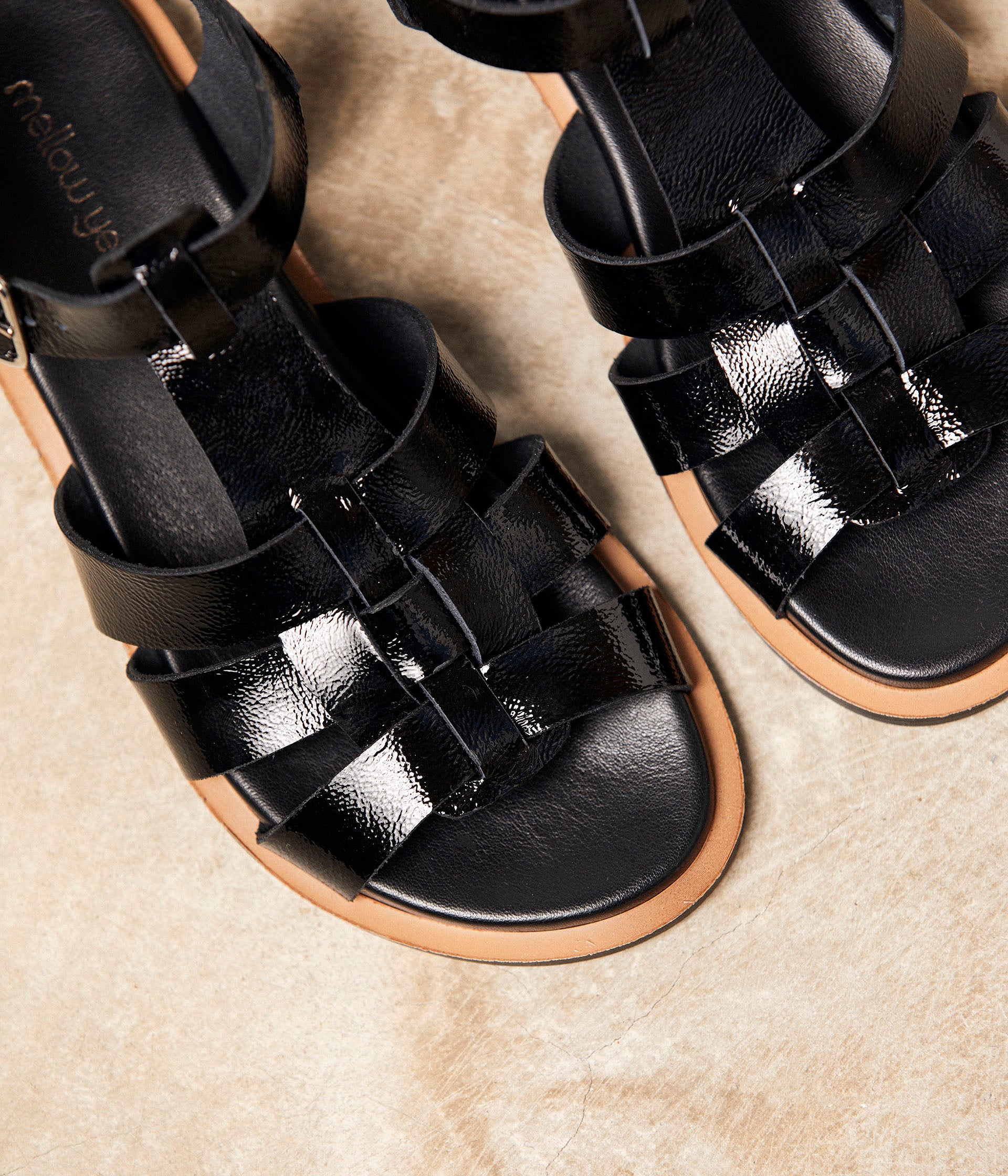 Sandales vernies noires Isadora