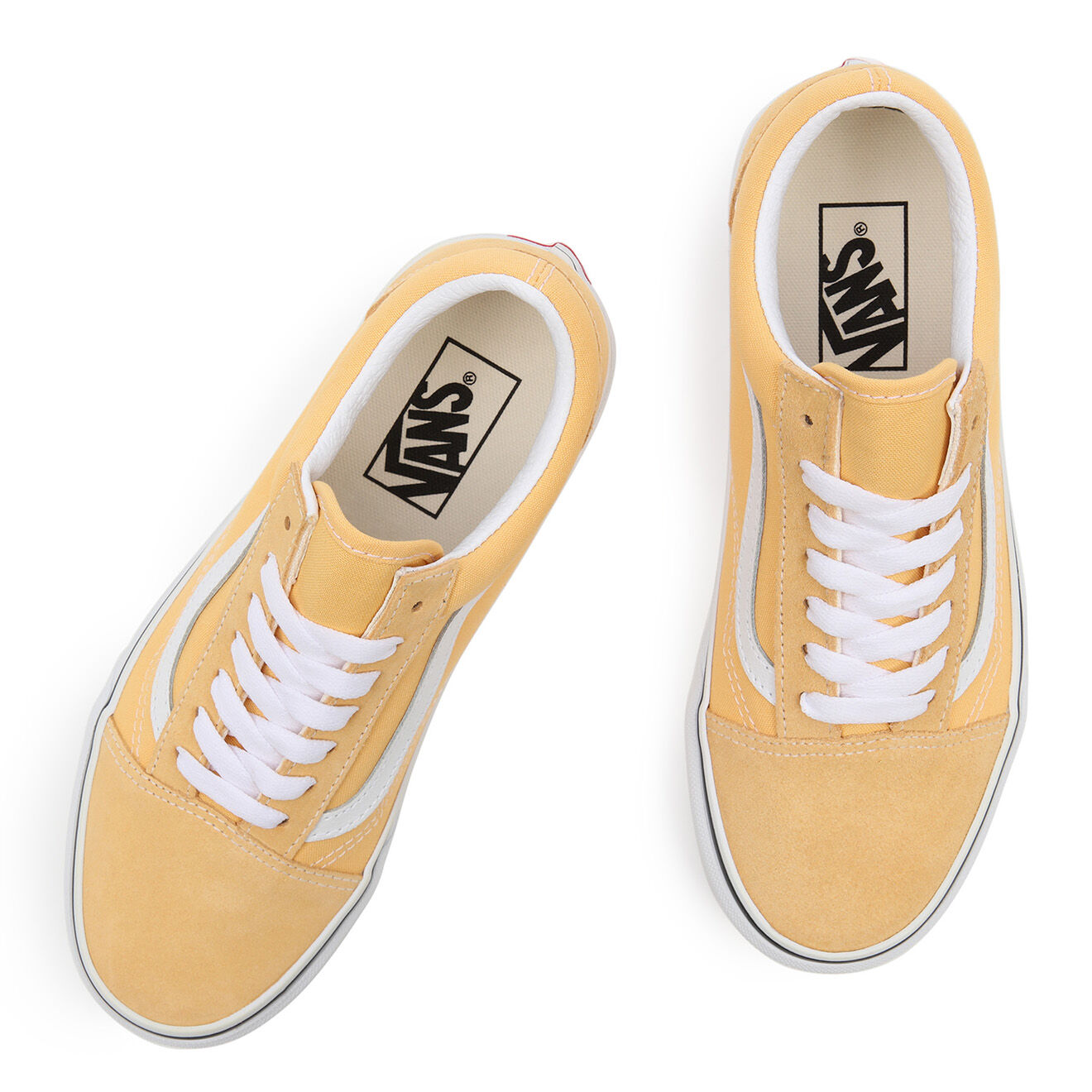 Vans Sneakers en Velours de Cuir & Textile Old Skool orange clair