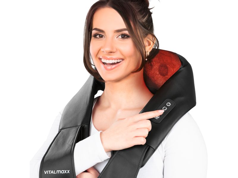 VITALmaxx Nacken-Massagekissen 12 V, Schwarz Shiatsu-Massagegerät