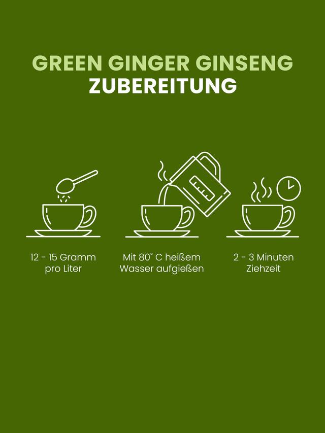 Grüner Tee Ginseng-Ingwer, 3er-Set