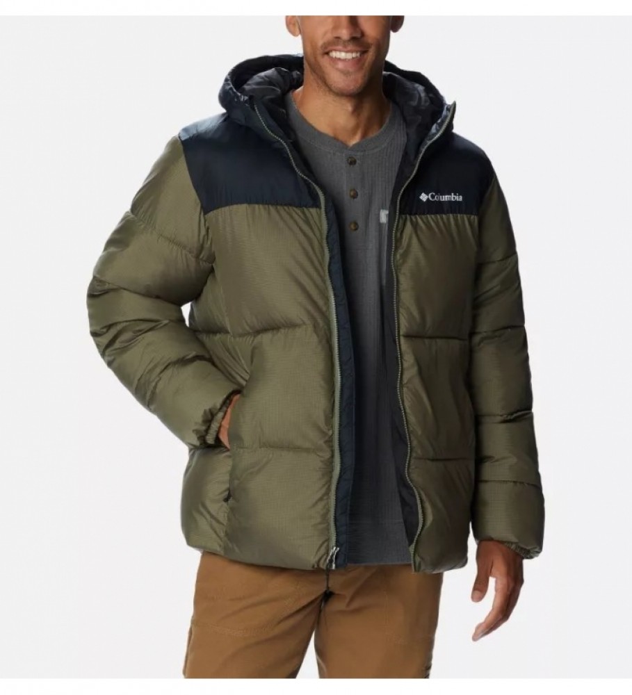 Jaqueta acolchoada com capuz Columbia Puffect verde