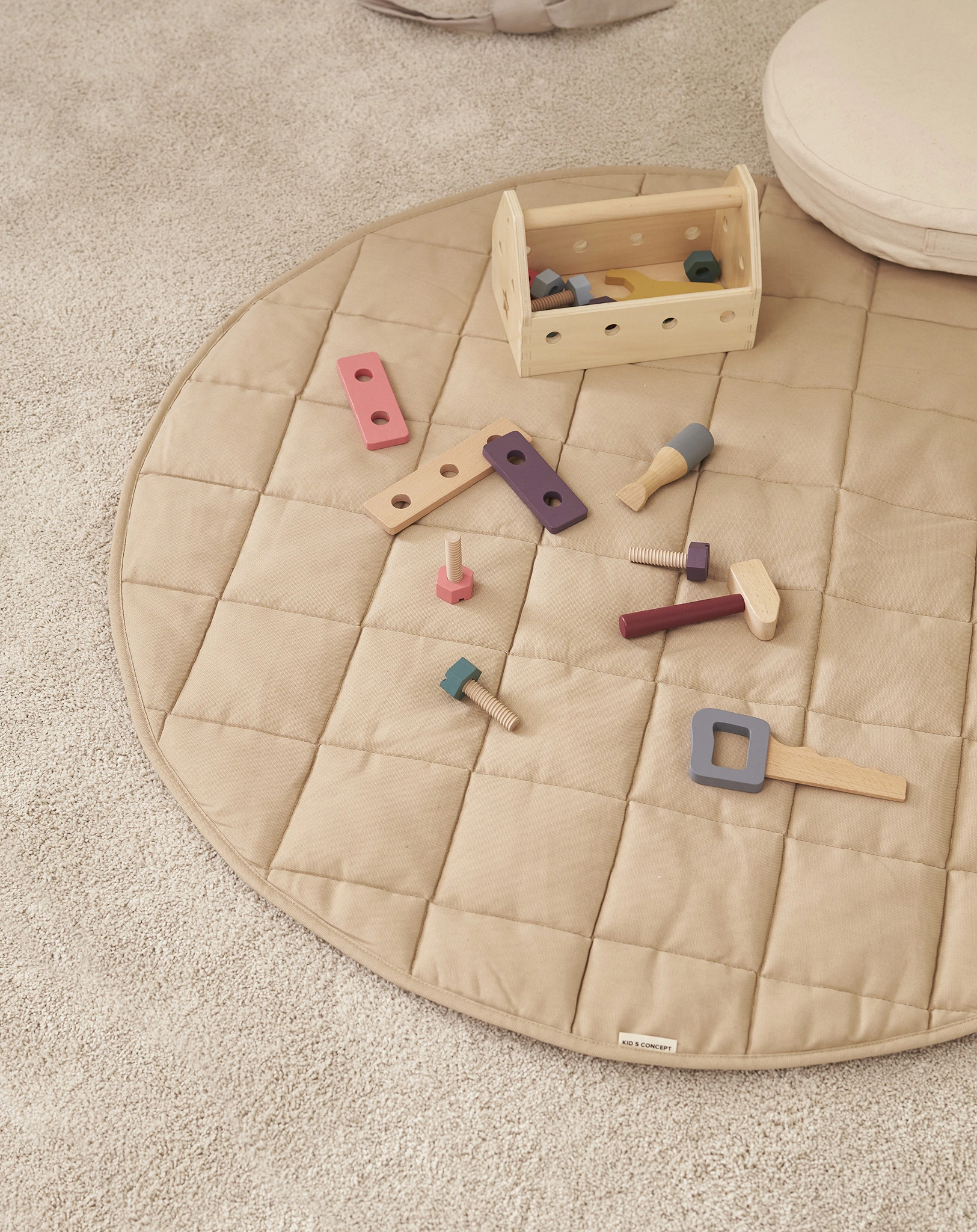 Spielteppich KREIS (98cm) in beige