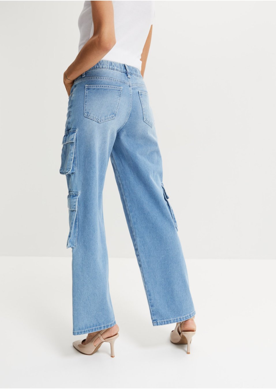 Jean cargo en pur coton