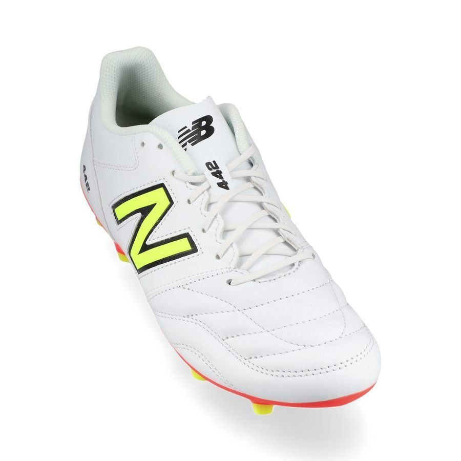 New Balance 442 V2 Team FG Flash Point - Blanc/Vert/Noir