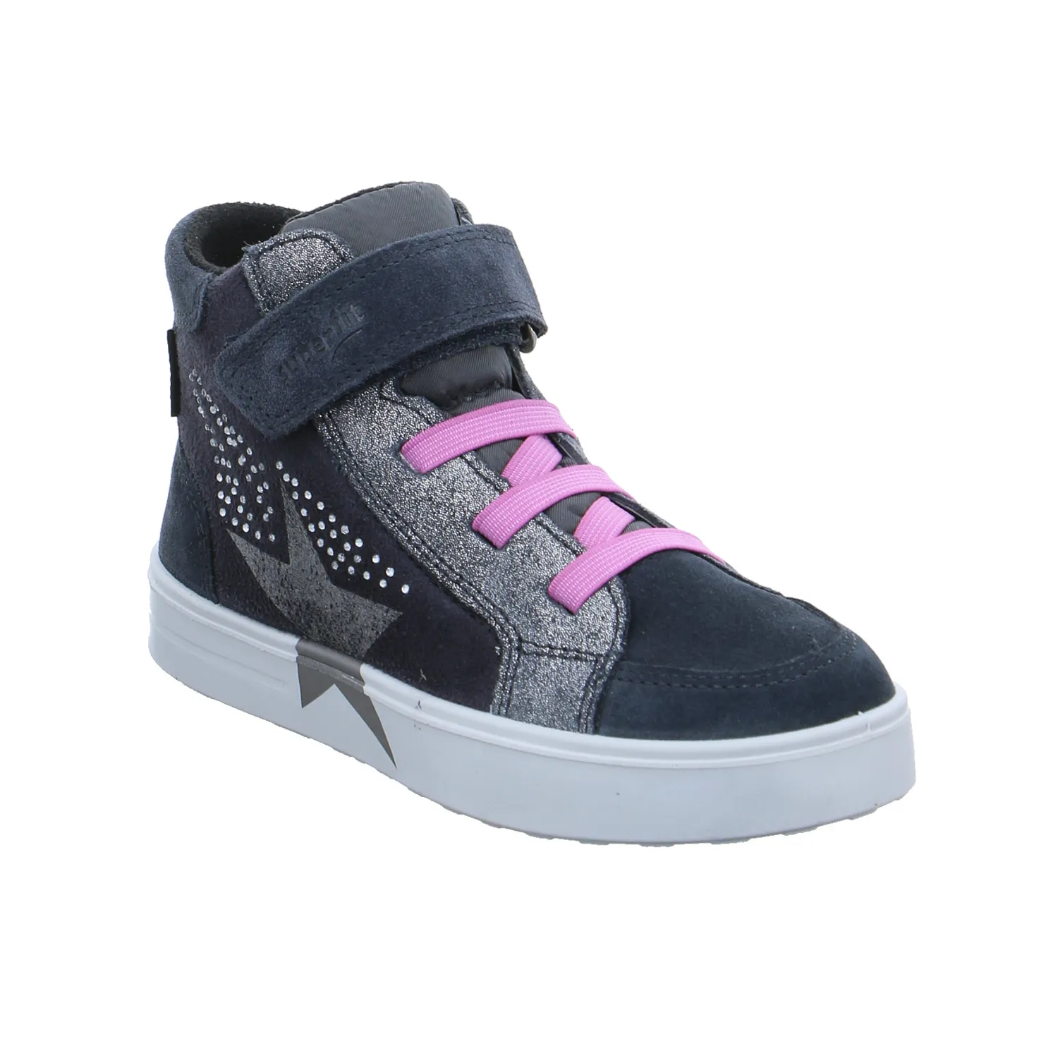 SUPERFIT Kleinkinder-Halbschuh Binder Grau Textil  Sneaker high