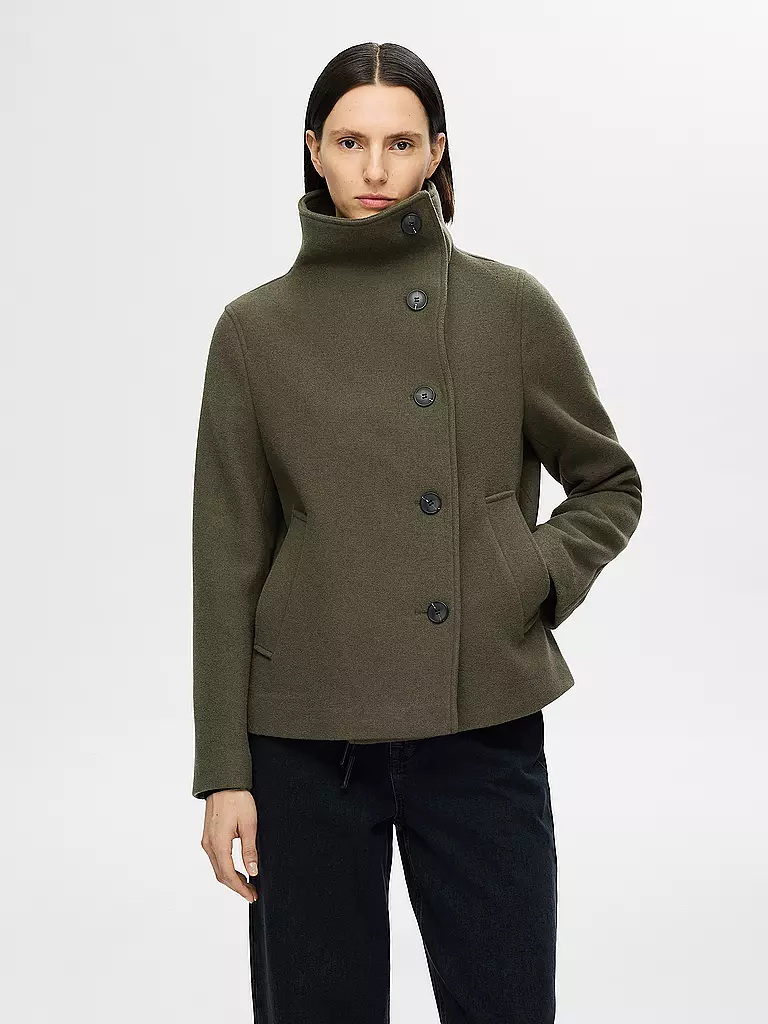 SELECTED FEMME Wolljacke SLFZOE olive