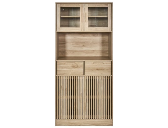 THE HOME DECO FACTORY - Buffet de cuisine 4 portes 2 tiroirs saulk en bois - marron