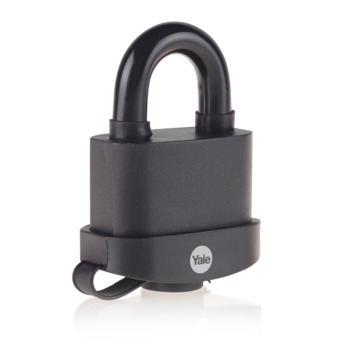Yale Hangslot messing zware uitvoering 61 mm met zwarte body