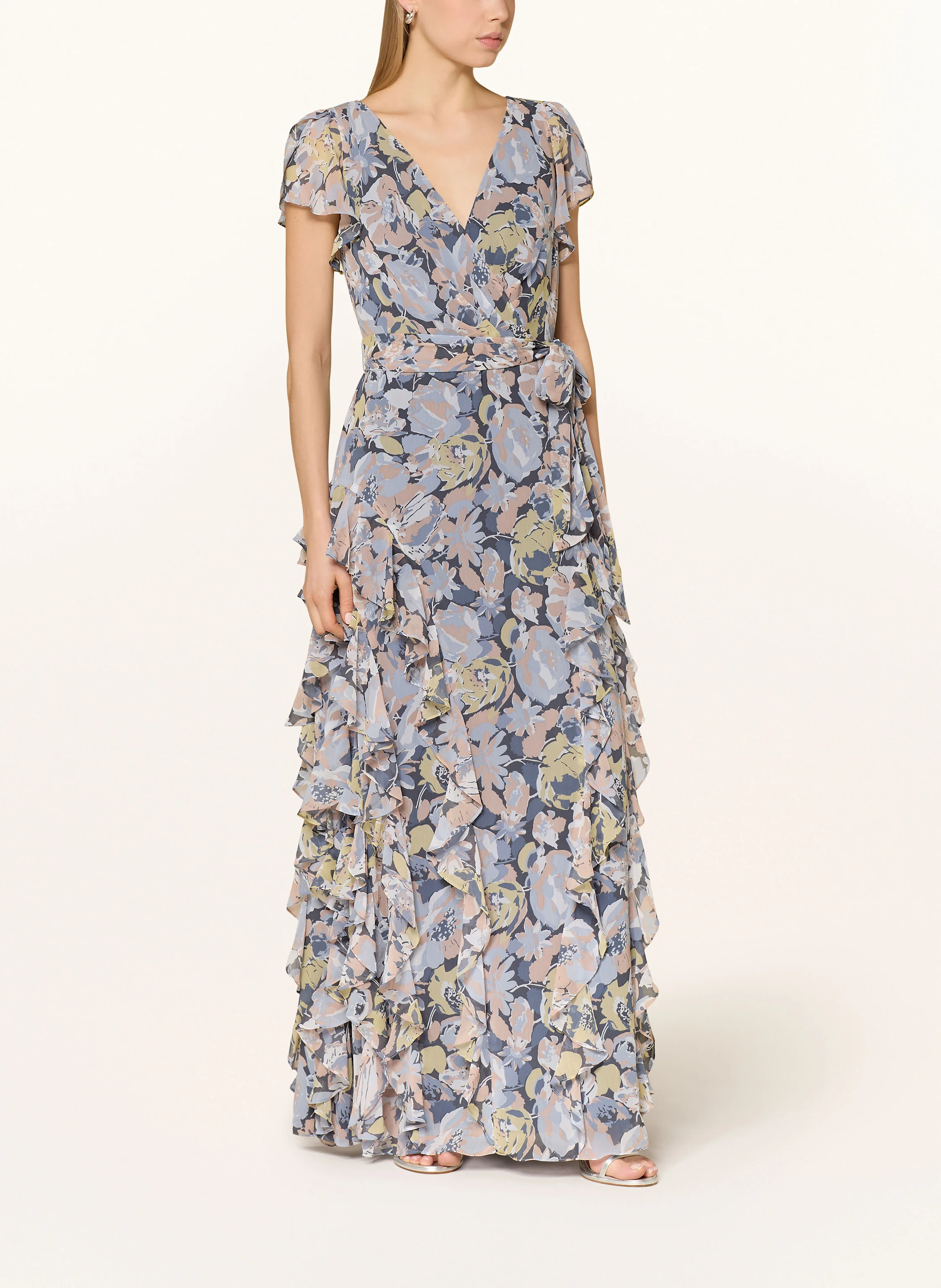 LAUREN RALPH LAUREN Abendkleid mit Volants