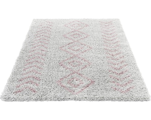 Etnisch tapijt, grijs/roze, 160x230 cm