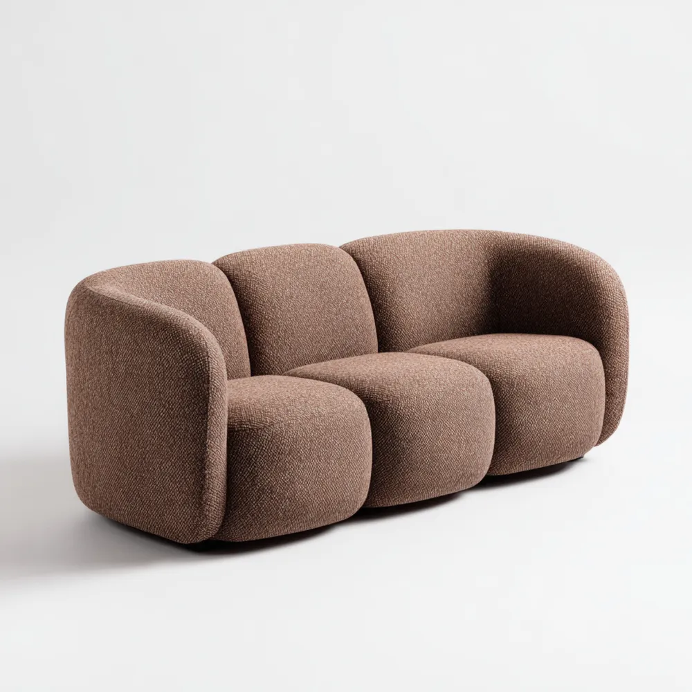 Modulares Sofa Stoff 220x95x85 cm – Braun – Modernes Design