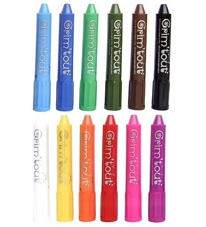 Grim Tout Kinderschminke - 12er-Pack - Mehrfarbig