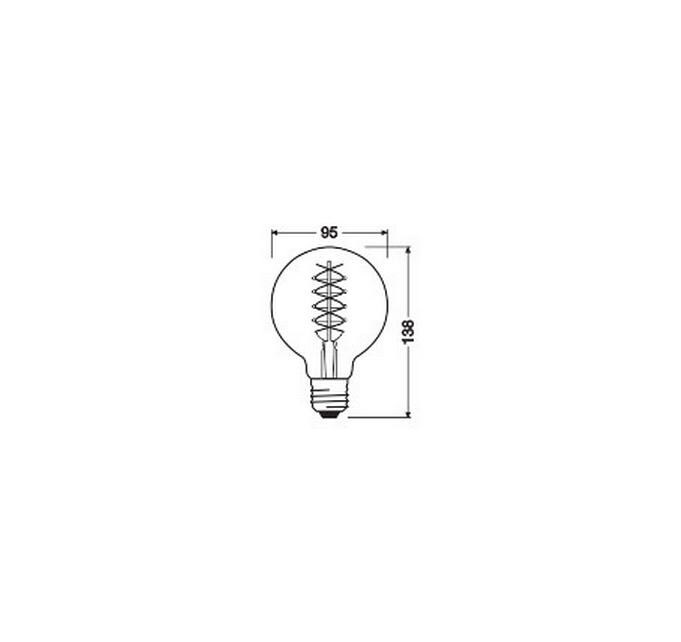 Lampe Vintage 1906 Globe, 7W, E27, WarmweissDimmbare LED-Lampen, Vintage-Edition