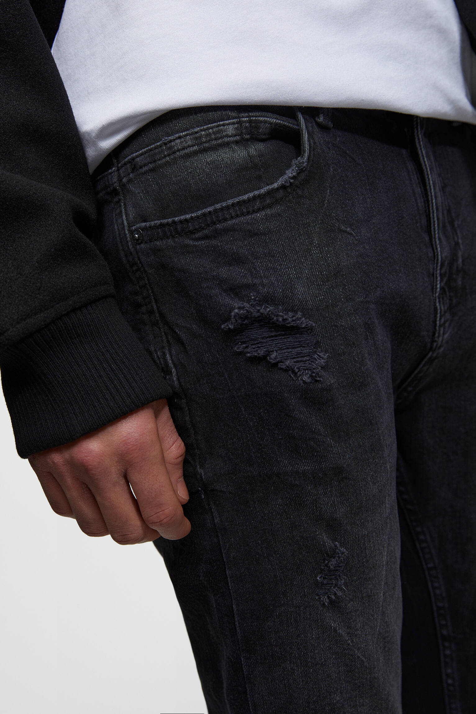 JEANS CENOURA FIT Rasgado - NEG-DELAV