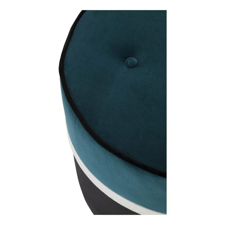 Maison Sarah Lavoine Pouf Léo en velours | Bleu Sarah