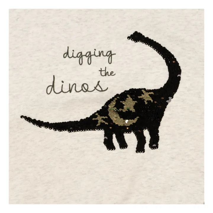 Konges Sløjd Sweat Coton Bio Dino Lou Sequin | Ecru