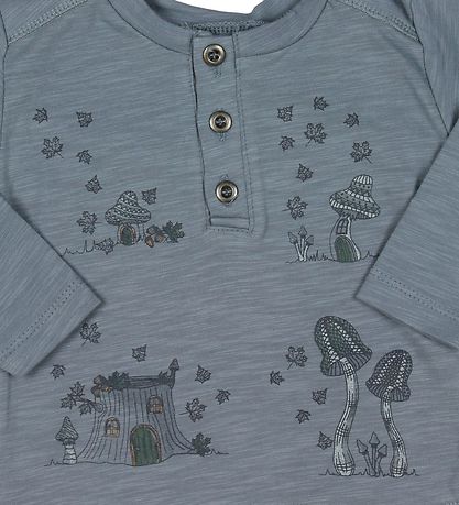 Fixoni Bluse - Grå m. Print