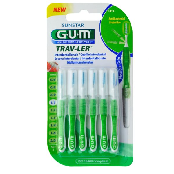 G.U.M Escovas Interdentais Trav-ler 1414 1,1mm 4 Unidades