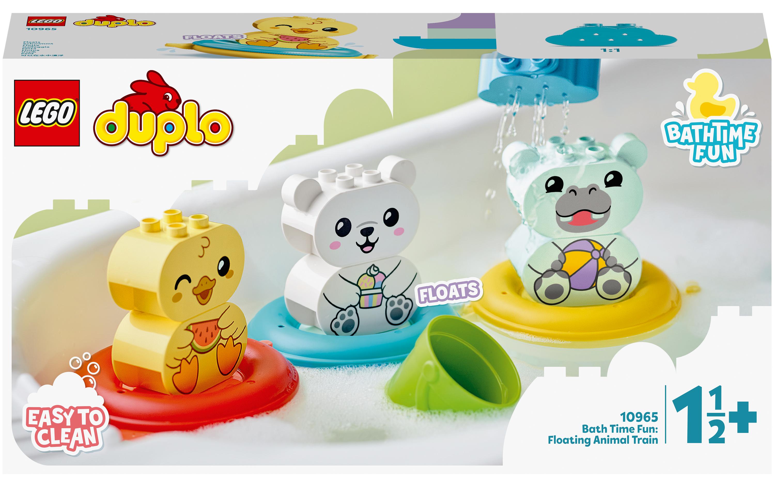 DUPLO® Badewannenspass: Schwimmender Tierzug 10965Badewannenspielzeug für Vorschulkinder ab 18 Monaten