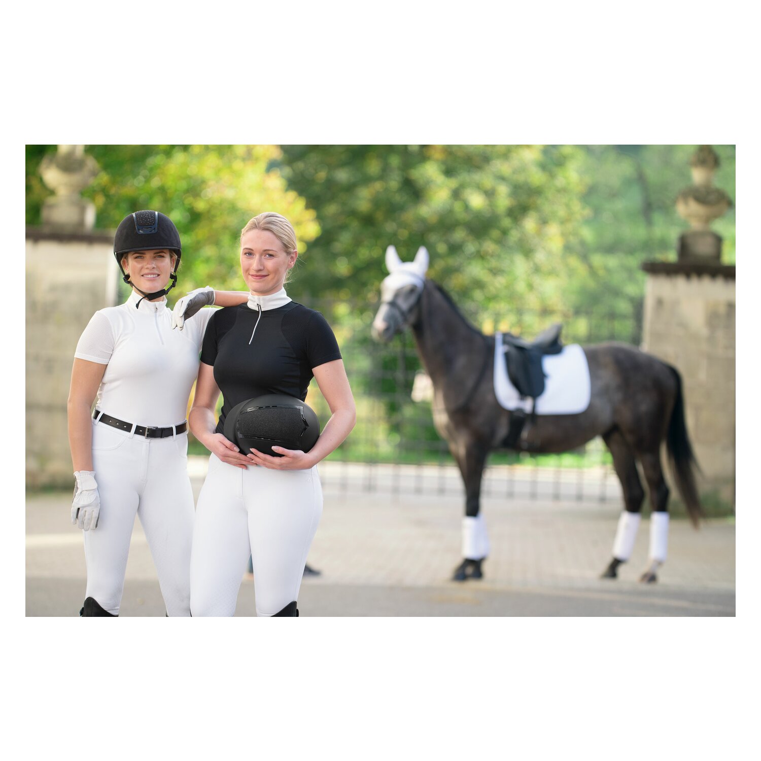 black forest Grip-Kniebesatz-Reithose - white