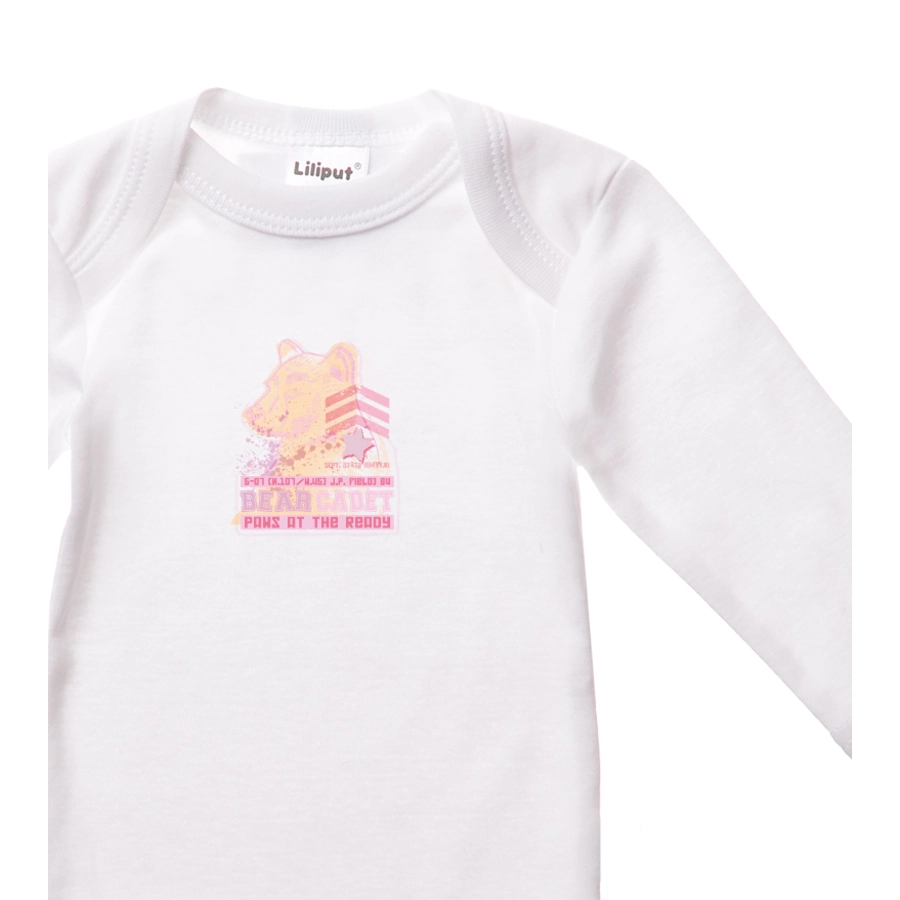 Liliput Amineckbody 2er Pack AOP TEDDY und Frontprint weiß, rosa