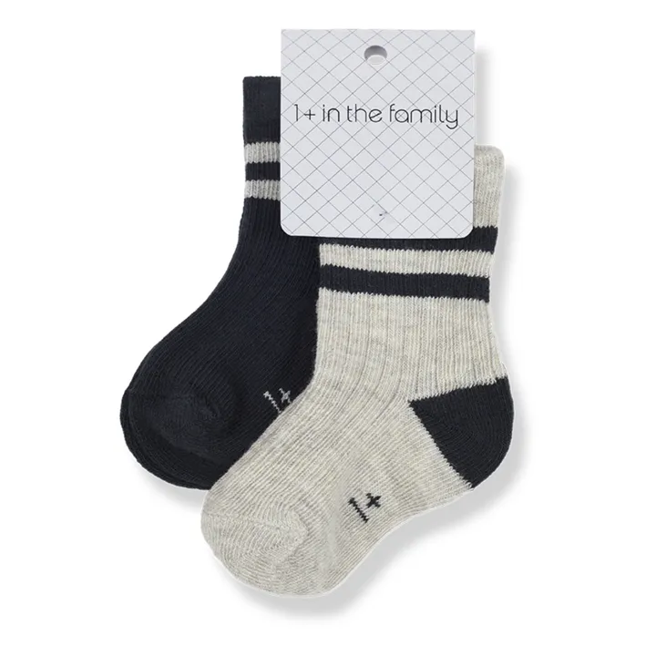 1+ in the family Chaussettes Rodolfo Rayées | Gris anthracite