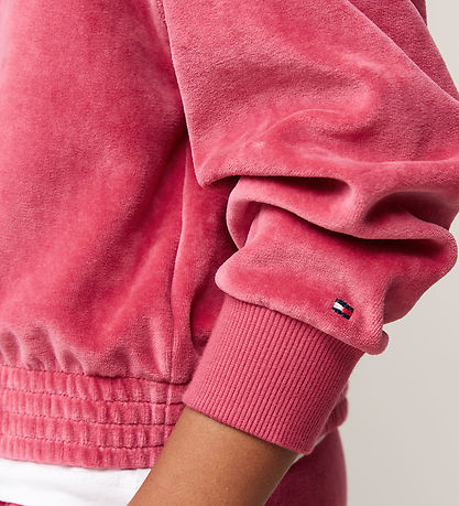 Tommy Hilfiger H?ttetr?je - Velour - Script - Heritage Pink