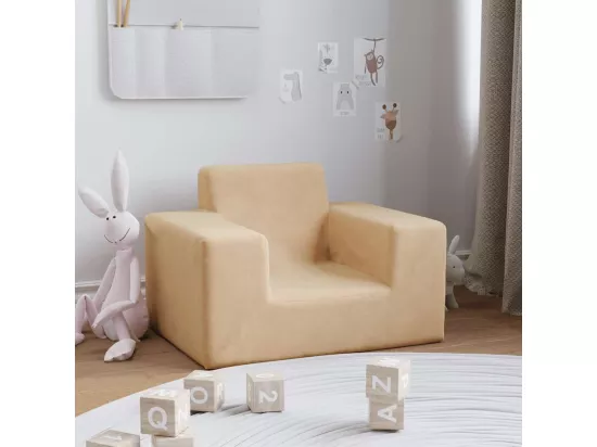 Canapé pour enfants Crème Peluche douce
