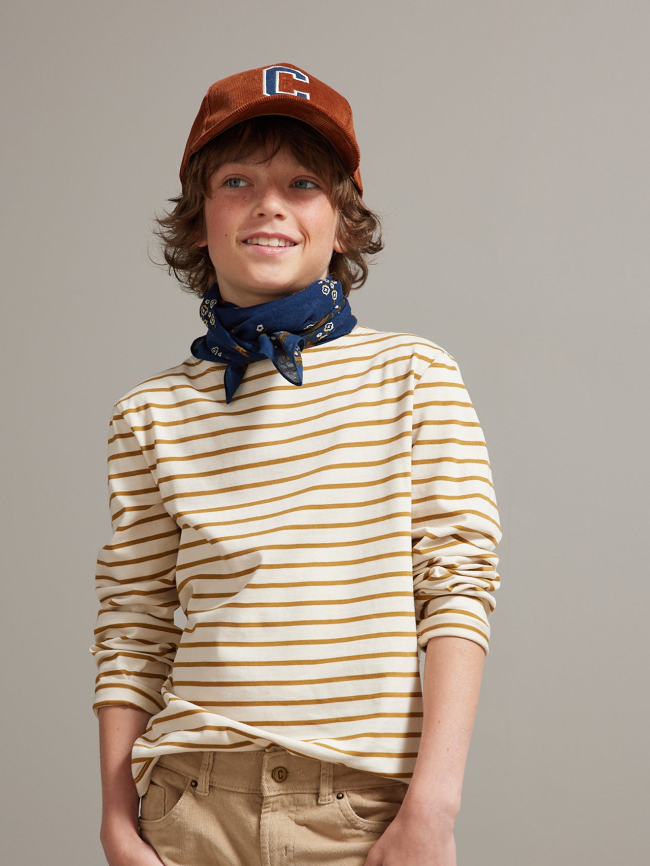 T-shirt marinière Garçon - Coton biologique