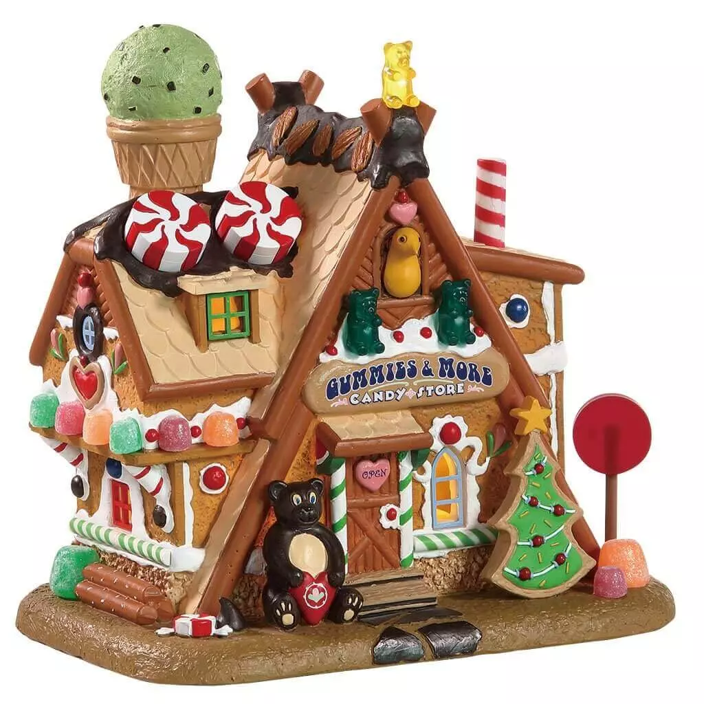 Village de Noël Lemax à piles lumineux Confiserie