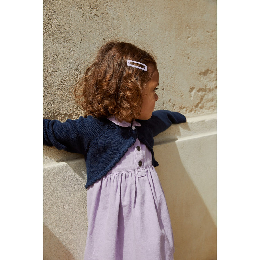Køb COPENHAGEN COLORS Navy Lt. Strikket Bolero m. hjerteknap
