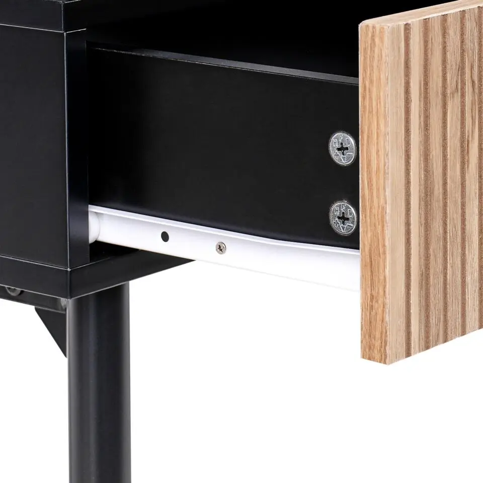 BLYTHE - Consoletafel - Zwart/Bruin - MDF