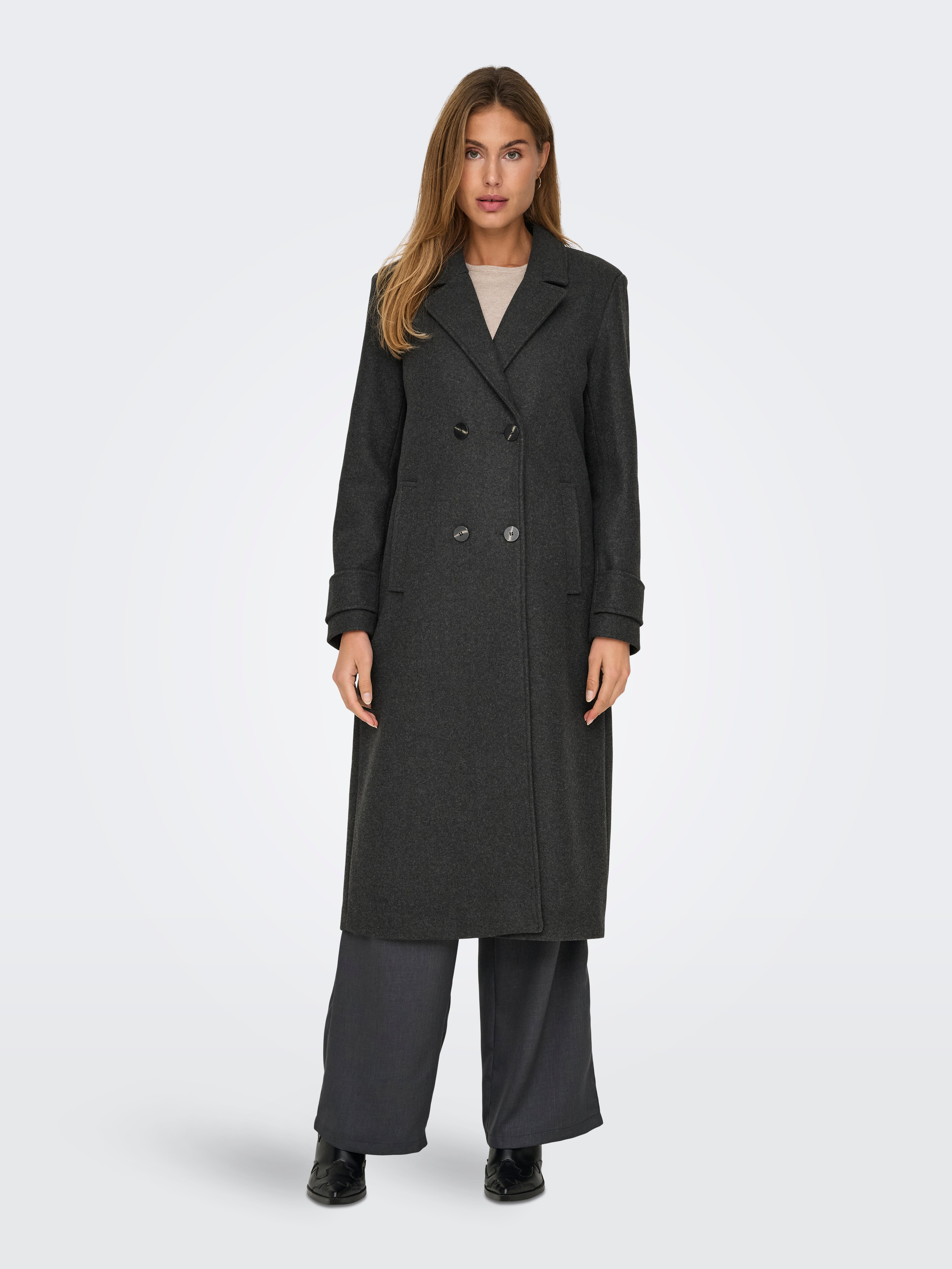 ONLAUGUSTA Mantel Dark Grey Melange