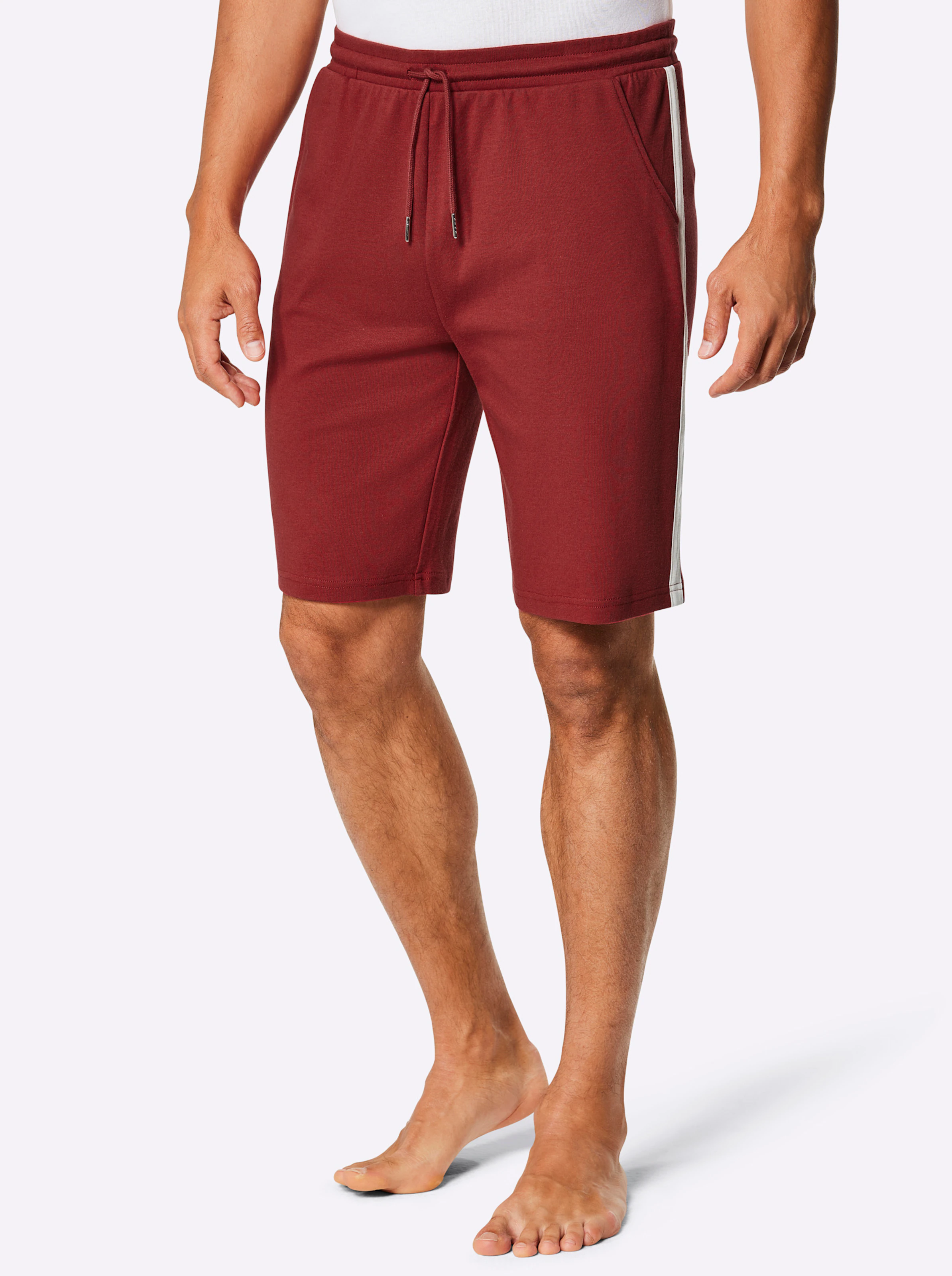 feel good Bermuda in dunkelrot + schwarz