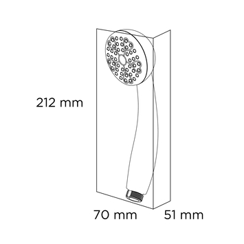 Tiger douchekop Splash Como handdouche 1 stand ø 7.5 cm chroom