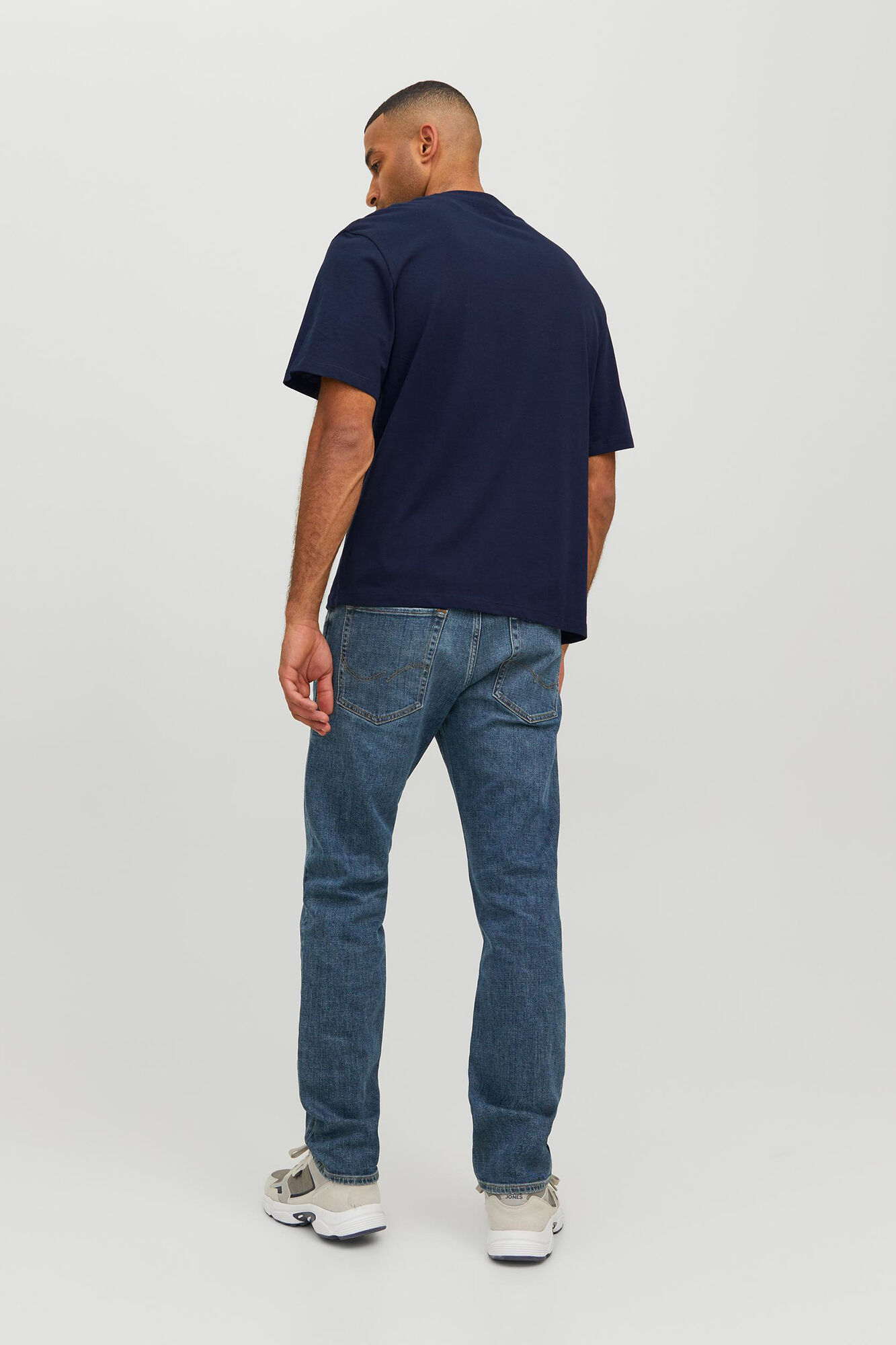 Camiseta de manga curta estampada - Azul-marinho