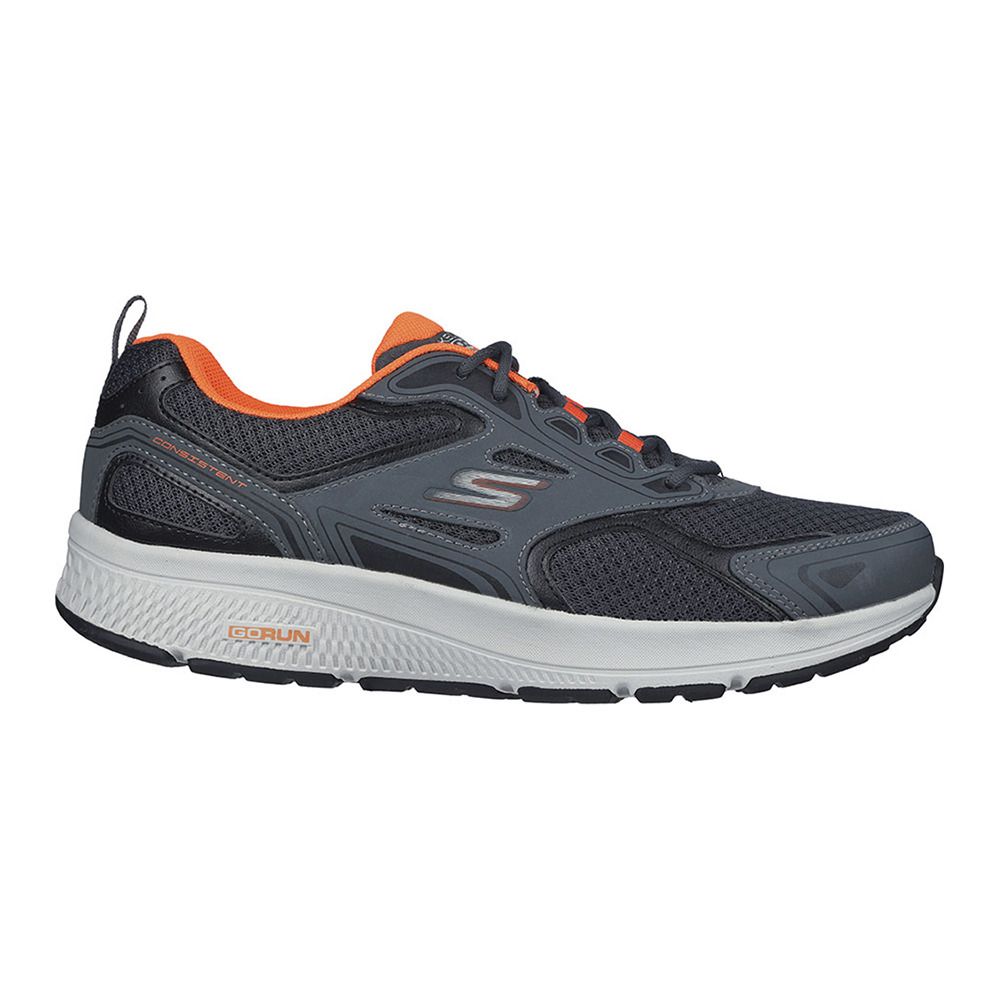 Skechers GO RUN CONSISTENT - Chaussures training Homme gris/orange