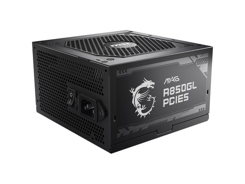 MSI Netzteil MAG A850GL PCIE5 850 W Schwarz Vollmodulares Netzteil mit 850 W Leistung