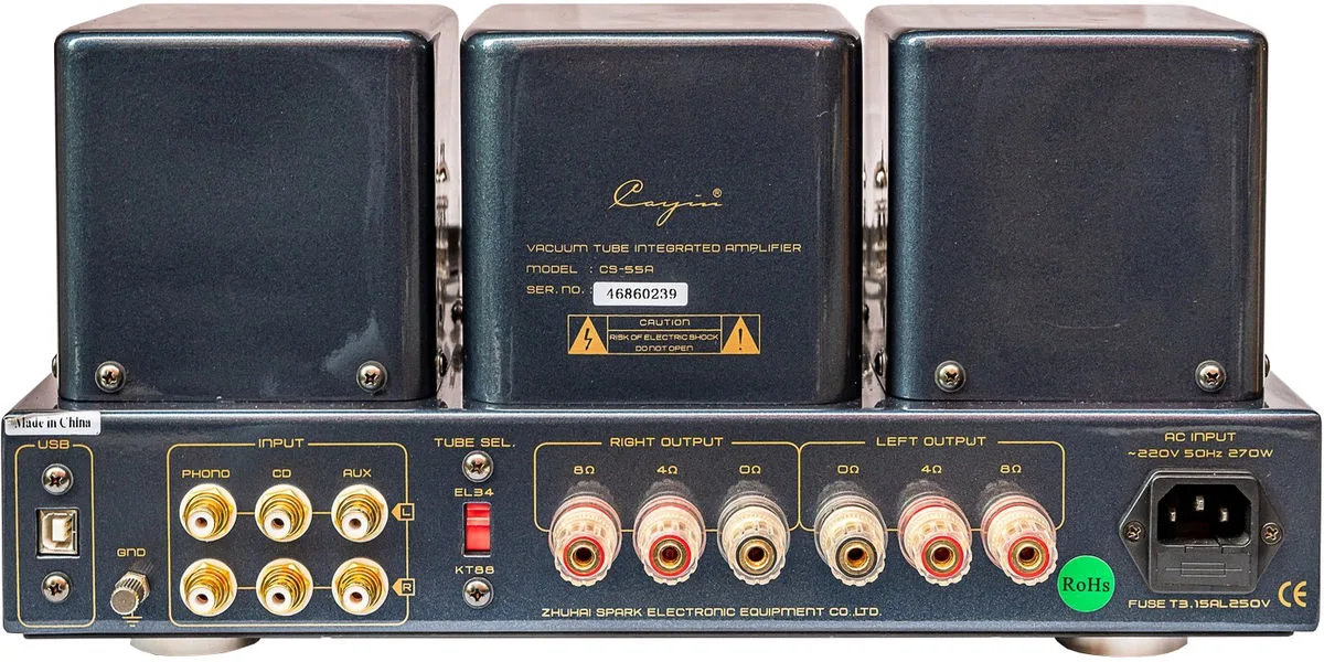 Cayin CS-55A EL34 Noir Amplis hi-fi stéréo