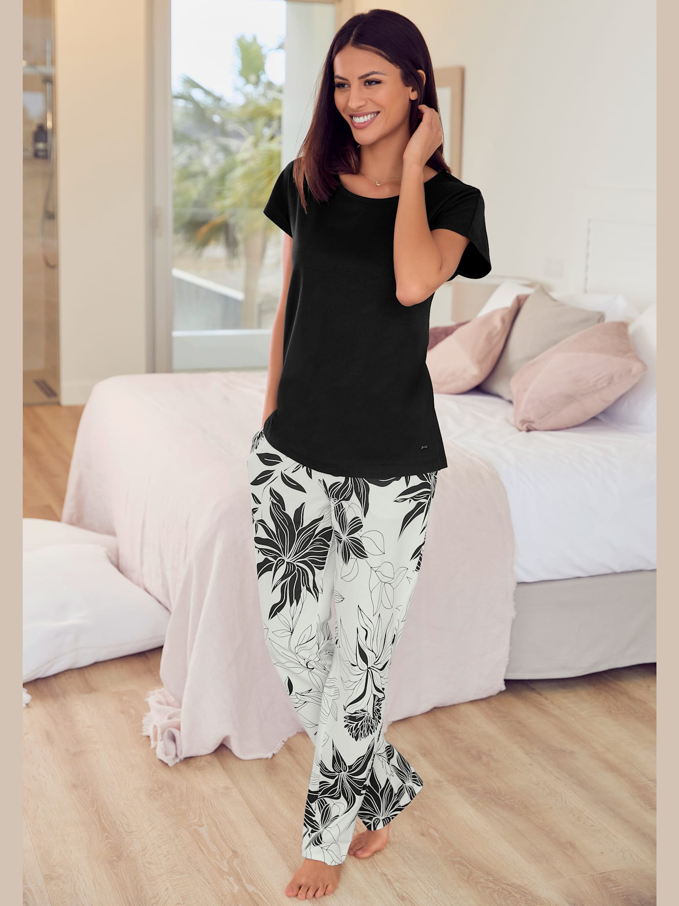 Haut de pyjama t-shirt à manches courtes