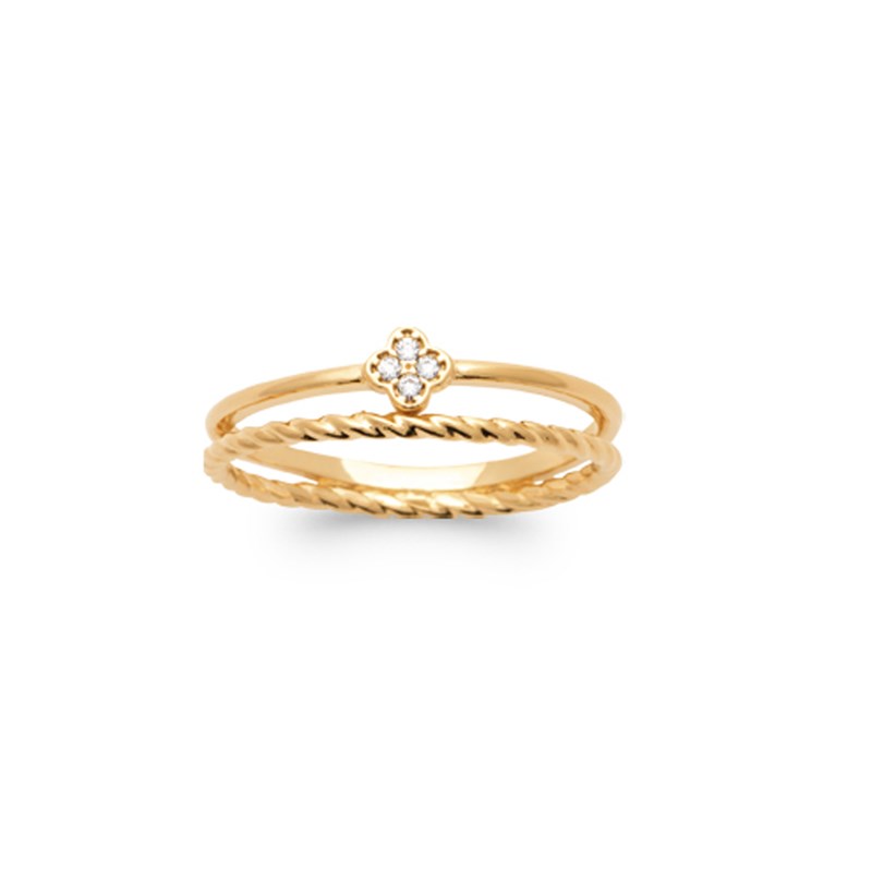 Bague plaqué or jaune LÉNA - Bijoux Privés Discovery