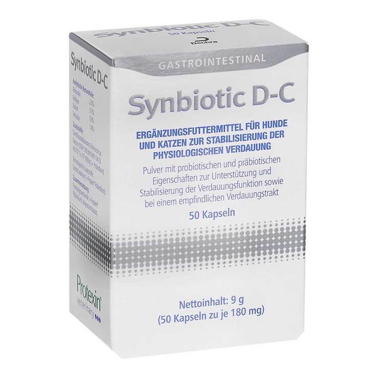 Synbiotic D-C Kapseln für Hunde / Katzen, 50 St