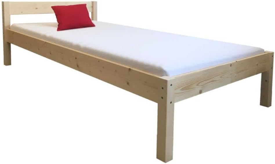 Bett mit Kopfteil 140x200 cm Massivholzbett 140cm Holzbett Holz massiv Bettgestell H67-37 (140 x 200)