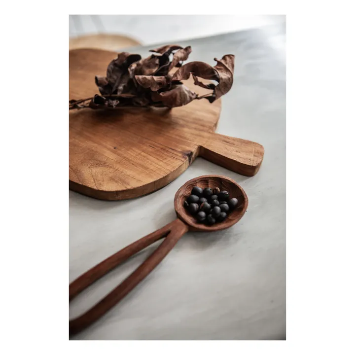 Pure Wood Design Couverts à salade rustiques - Set de 2 | Teck