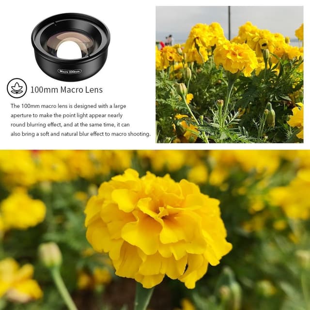 APEXEL HD100mm Makroobjektiv til smartphone APL-HB100MM